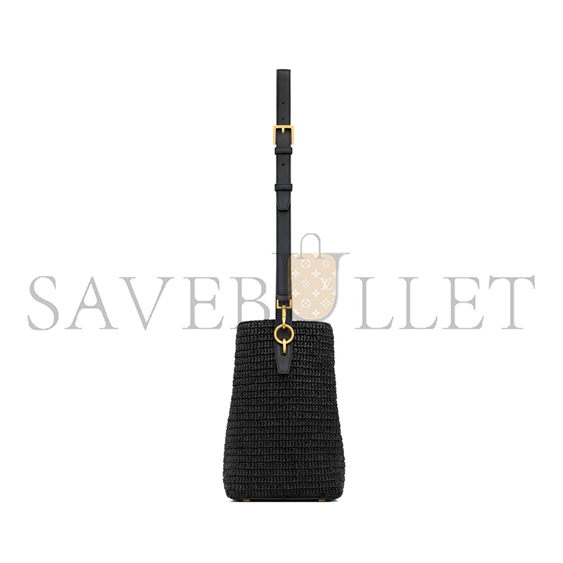 YSL LE 37 IN WOVEN RAFFIA AND VEGETABLE-TANNED LEATHER 773991GAAEC1000 (20*25*16cm) YSL LE 37 IN WOVEN RAFFIA AND VEGETABLE-TANNED LEATHER 773991GAAEC1000 (20*25*16cm)